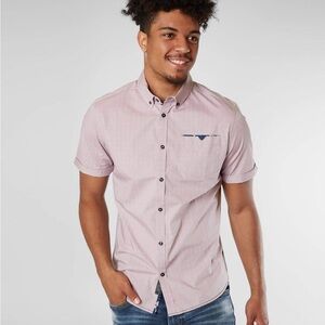 7 Diamonds Pink Casual Button Down Shirt